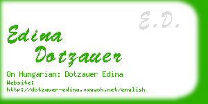 edina dotzauer business card